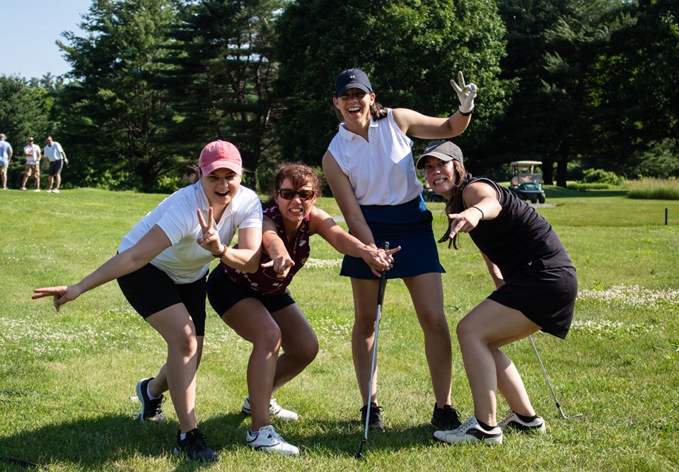 Female foursome of golfers